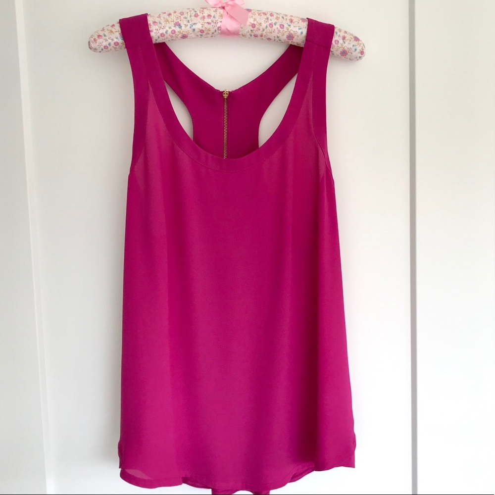 Express Racerback Mixed Fabric Tank